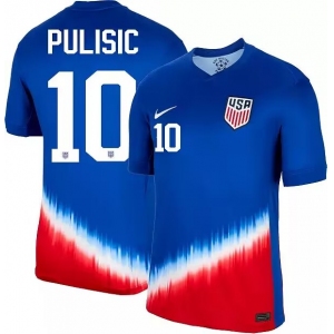 Men's American Team #10 Christian Pulisic 2024-25 Royal Away Soccer Jersey Suit