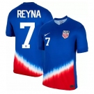 Men's Nike USMNT Giovanni Reyna Jersey #7 2024 Away Replica Soccer White