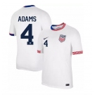 Men's Nike USMNT Tyler Adams Jersey #4 2024 Home Replica Soccer White