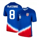 Men's Nike USMNT Weston McKennie Jersey #8 2024 Away Replica Soccer Blue