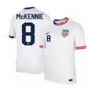 Men's Nike USMNT Weston McKennie Jersey #8 2024 Home Replica Soccer White