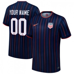 USMNT Custom 2025 Heartbeat Away Stadium Navy Jersey - Printed