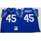Men's Seattle Seahawks #45 Kenny Easley Royal Throwback Football Stitched Jersey