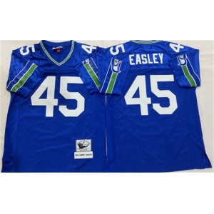 Men's Seattle Seahawks #45 Kenny Easley Royal Throwback Football Stitched Jersey