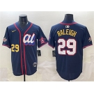Men's American League #29 Cal Raleigh Navy 2025 All-Star Edition V2 Limited Stitched Baseball Jersey