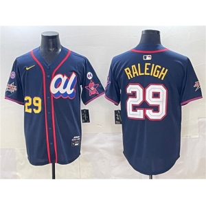 Men's American League #29 Cal Raleigh Navy 2025 All-Star Edition V3 Limited Stitched Baseball Jersey