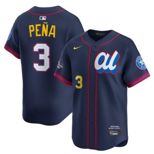 Men's American League #3 Jeremy Pena Navy 2025 All-Star Edition Limited Stitched Baseball Jersey