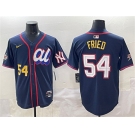 Men's American League #54 Max Fried Navy 2025 All-Star Edition Limited Stitched Baseball Jersey