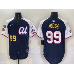 Men's American League #99 Aaron Judge Navy Alternate 2025 All-Star With Patch Edition Limited Stitched Baseball Jersey