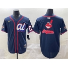 Men's American League Cleveland Guardians Team Big Logo Navy 2025 All-Star Edition Limited Stitched Baseball Jersey