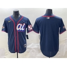 Men's American League New York Yankees Blank Navy 2025 All-Star Edition Limited Stitched Baseball Jersey