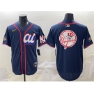 Men's American League New York Yankees Team Big Logo Navy 2025 All-Star Edition Limited Stitched Baseball Jersey