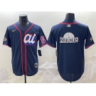 Men's American League Seattle Mariners Team Big Logo Navy 2025 All-Star Edition Limited Stitched Baseball Jersey