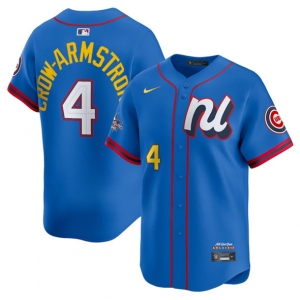 Men's National League #4 Pete Crow-Armstrong Blue 2025 All-Star Edition Limited Stitched Baseball Jersey