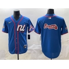 Men's National League Atlanta Braves Team Big Logo Blue 2025 All-Star Edition Limited Stitched Baseball Jersey