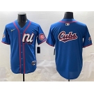 Men's National League Chicago Cubs Team Big Logo Blue 2025 All-Star Edition Limited Stitched Baseball Jersey