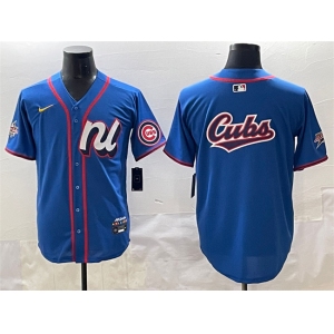 Men's National League Chicago Cubs Team Big Logo Blue 2025 All-Star Edition Limited Stitched Baseball Jersey