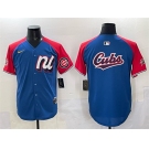 Men's National League Chicago Cubs Team Big Logo Blue Red Alternate 2025 All-Star Edition Limited Stitched Baseball Jersey