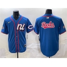 Men's National League Cincinnati Reds Team Big Logo Blue 2025 All-Star Edition Limited Stitched Baseball Jersey