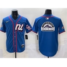 Men's National League Colorado Rockies Team Big Logo Blue 2025 All-Star Edition Limited Stitched Baseball Jersey