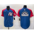 Men's National League Colorado Rockies Team Big Logo Blue Red Alternate 2025 All-Star Edition Limited Stitched Baseball