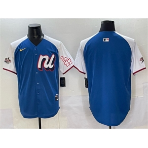 Men's National League Los Angeles Dodgers Blank Blue Alternate 2025 All-Star Edition Limited Stitched Baseball Jersey