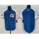Men's National League New York Mets Blank Blue Alternate 2025 All-Star Edition Limited Stitched Baseball Jersey