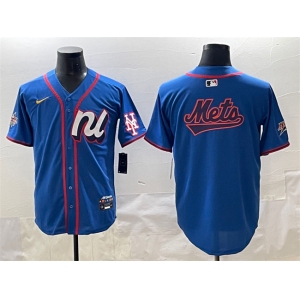 Men's National League New York Mets Team Big Logo Blue 2025 All-Star Edition Limited Stitched Baseball Jersey