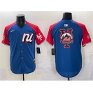 Men's National League New York Mets Team Big Logo Blue Red Alternate 2025 All-Star Edition Limited Stitched Baseball Jersey