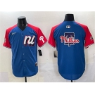 Men's National League Philadelphia Phillies Team Big Logo Blue Red Alternate 2025 All-Star Edition Limited Stitched Baseball Jersey