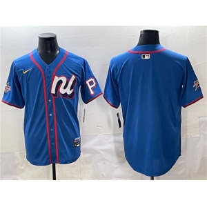 Men's National League Pittsburgh Pirates Blank Blue 2025 All-Star Edition Limited Stitched Baseball Jersey