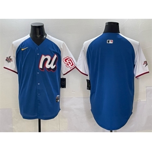 Men's National League San Diego Padres Blank Blue Alternate 2025 All-Star Edition Limited Stitched Baseball Jersey
