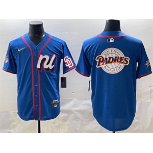 Men's National League San Diego Padres Team Big Logo Blue 2025 All-Star Edition Limited Stitched Baseball Jersey