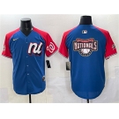 Men's National League Washington Nationals Team Big Logo Blue Red Alternate 2025 All-Star Edition Limited Stitched Baseball Jersey