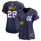Women's American League #28 Javier Báez Navy 2025 All-Star Edition Limited Stitched Baseball Jersey