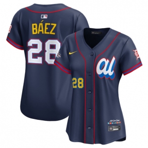 Women's American League #28 Javier Báez Navy 2025 All-Star Edition Limited Stitched Baseball Jersey