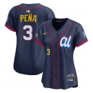 Women's American League #3 Jeremy Pena Navy 2025 All-Star Limited Stitched Baseball Jersey