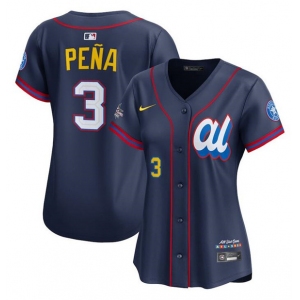 Women's American League #3 Jeremy Pena Navy 2025 All-Star Limited Stitched Baseball Jersey