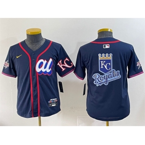 Women's American League Kansas City Royals Team Big Logo Navy 2025 All-Star Edition Limited Stitched Baseball Jersey