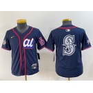 Women's American League Seattle Mariners Team Big Logo Navy 2025 All-Star Edition Limited Stitched Baseball Jersey