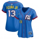 Women's National League #13 Ronald AcuUa Jr. Blue 2025 All-Star Edition Limited Stitched Baseball Jersey