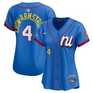 Women's National League #4 Pete Crow-Armstrong Blue 2025 All-Star Edition Limited Stitched Baseball Jersey