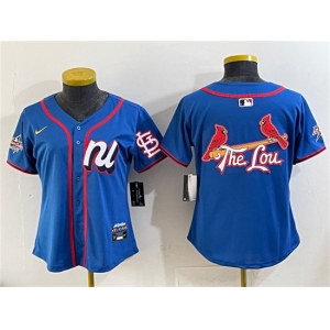 Women's National League St. Louis Cardinals Team Big Logo Blue 2025 All-Star Edition Limited Stitched Baseball Jersey