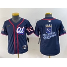 Youth American League Kansas City Royals Team Big Logo Navy 2025 All-Star Edition Limited Stitched Baseball Jersey