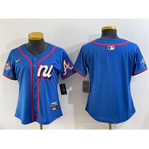 Youth National League Atlanta Braves Blank Blue 2025 All-Star Edition Limited Stitched Baseball Jersey