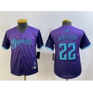 Youth Arizona Diamondbacks #22 Josh Naylor Purple 2025 City Connect Limited Stitched Baseball Jersey