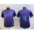 Youth Arizona Diamondbacks #4 Ketel Marte Purple 2025 City Connect Limited Stitched Baseball Jersey