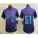 Youth Arizona Diamondbacks #51 Randy Johnson Purple 2025 City Connect Limited Jersey