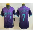 Youth Arizona Diamondbacks #7 Corbin Carroll Purple 2025 City Connect Limited Jersey