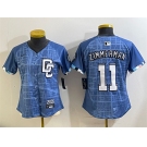 Youth Washington Nationals #11 Ryan Zimmerman Blue 2025 City Connect Limited Stitched Baseball Jersey